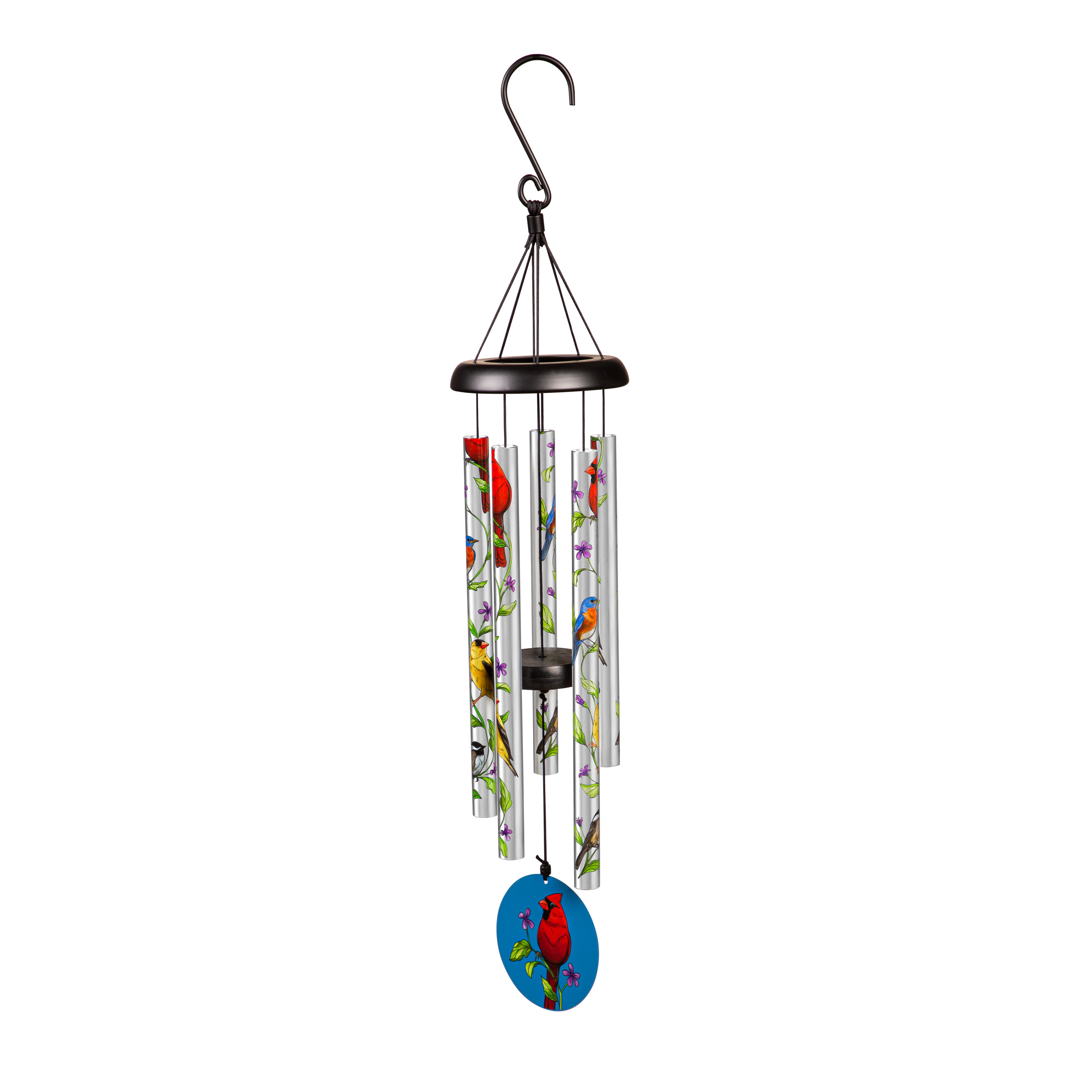 Arlmont & Co. 27" H Printed Hand Tuned Wind Chime, Cardinal Wayfair